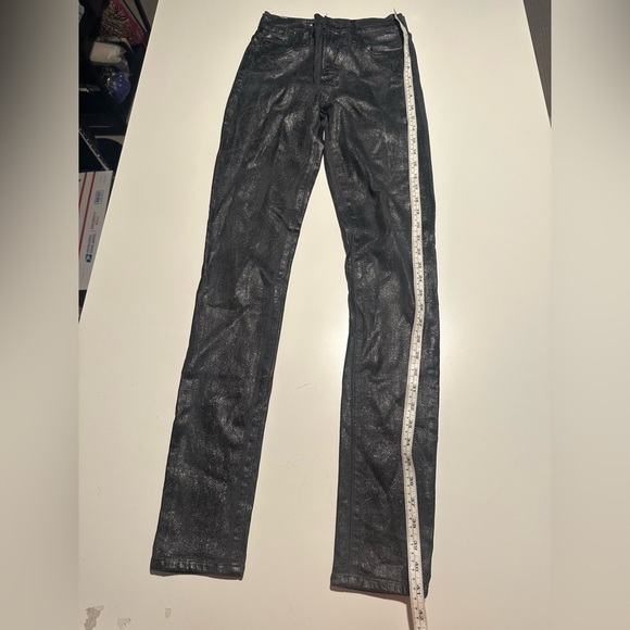 citizens of humanity rocket high rise skinny jeans size 26 shiny black - Picture 3 of 10